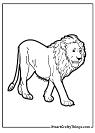 printable lion coloring pages updated 2022
