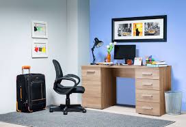 Drawer units bring style and storage together. Munik Sonoma Oak Office Desk With Storage Drawers And Cupboard 1