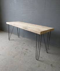 Industrial Chic Reclaimed Custom Hairpin Leg Desk Table Bar Etsy Metal Desk Legs Industrial Chic Metal Desks