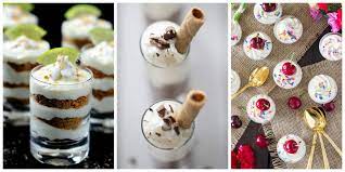 In each of 12 shot glasses, place a teaspoon of cookie crumbles followed by a layer of ganache and 2 tablespoons peanut butter cream. 24 Easy Mini Dessert Recipes Delicious Shot Glass Desserts