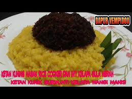 Nasi ketan kuning serundeng mp3 & mp4. Cara Mudah Masak Ketan Kuning Dg Rice Cooker Dan Inti Kelapa Gula Merah Ketan Gurih Inti Wangi Youtube