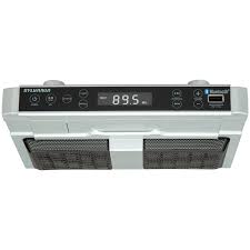 Sylvania Skcr2810bt Under Cabinet Clock Radio Music System With Bluetooth Streaming And Fm Radio Kitchen Radio Sylvania Under Cabinet Radio