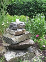 Stacked Stone Garden Fountian Diy Garden Fountains Water Features In The Garden Garden Fountains