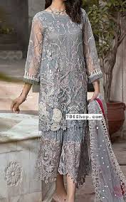 Grey Net Suit Buy Charizma Pakistani Dresses And Clothing Online In Usa Uk Pakistani Party Wear Dresses Pakistani Dresses Party Wear Dresses