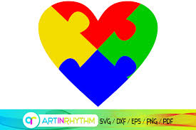 Download Heart Svg Autism Puzzle Svg Graphic By Artinrhythm Creative Fabrica PSD Mockup Templates
