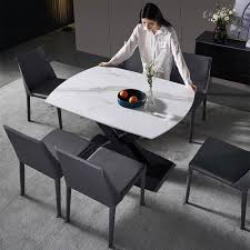 Best choice products wooden modern multifunctional coffee dining table for living room, décor, display w/hidden storage and lift tabletop, white. Nordic Luxury Folding Designs Extendable Marble Top Dining Table Buy Luxury Extendable Dining Table Set Extendable Marble Top Dining Table Nordic Folding Dining Table Product On Alibaba Com