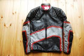 Vintage 1980 S British Interstate Black Grey Red Leather Etsy Cafe Racer Jacket Vintage Leather Jacket Red Leather