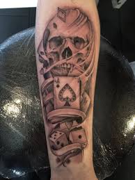If you want to make a tattoo, look how it looks from other people! 27 Gambling Skull Tattoos