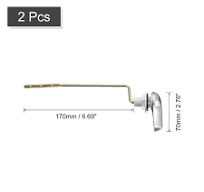 2 Pack Toilet Handle Replacement Side Mount Toilet Flush Trip Lever, ABS  Brass