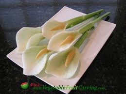 Calla Lilly Garnish Vegetable Carving Fruit Carving Food Garnish