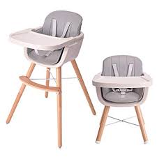Amazon Com Han Mm Baby High Chair With Removable Gray Tray Wooden High Chair Adjustable Legs Harness Wooden High Chairs Modern High Chair Wood High Chairs