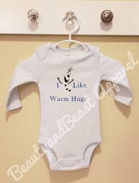 Disney Olaf I Like Warm Hugs Frozen Baby Unizex Bodysuit Etsy