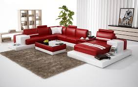 Something's wrong with your scale hardcover. Divani Casa 6137 Modern Red And White Leather Sectional Sofa