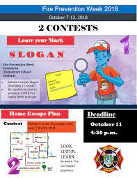 Don't enter an area in front of electrical panel. Corner Brook On Twitter Fire Prevention Week Contest For Students 1 Slogan Contest 2 Home Escape Plan Submit A Home Fire Escape Plan With 2 Ways Out Draw It Yourself Or Https T Co Gyrdjojfva