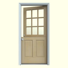 Jeld Wen 30 In X 80 In 9 Lite Unfinished Wood Prehung Right Hand Inswing Dutch Back Door W Primed Auralast Jamb And Brickmold O11093 The Home Depot Jeld Wen Entry Doors Door Design