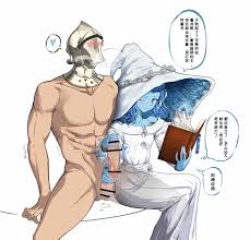 elden ring, ranni the witch, yizhirenben, high resolution, 1girl,  alternative bust size, areolae, blue eyes, blue ... - Image Doujin (Page 8)