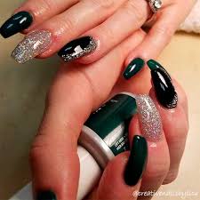 The light catches the beads and provides visual interest to. Dark Green Nails Ideas To Consider For 2020 Stylish Belles
