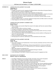 Behold, great sample resume's resume example database which is updated with new resume content all the time. Community Engagement Resume Samples Velvet Jobs