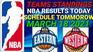 The nba finals will start and end thursday, june 2, 2022. Nba Standings Today March 18 2021 Nba Results Today Nba Schedule Tomorrow Regular Season Win Big Sports