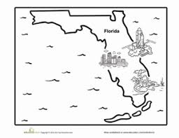 Discover the facts and benefits of florida orange juice. Map Of Florida Worksheet Education Com Map Of Florida Cartoon Coloring Pages Coloring Pages