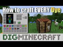 Add items to make brown dye. How To Craft Every Dye In Minecraft Every Recipe Youtube