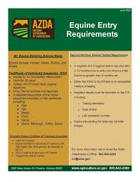 No need to spend thousands for a company to do something that you can do for a fraction of the cost. Importing Horses Arizona Department Of Agriculture