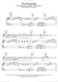 'the pretender' is a song from foo fighters sixth studio album 'echoes, silence, patience & grace,' released in 2007. Fighters The Pretender Sheet Music For Voice Piano Or Guitar