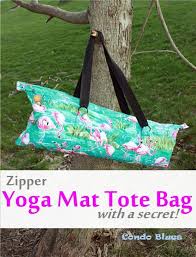 Zipper Yoga Mat Tote Bag Tutorial Yoga Bag Pattern Yoga Mat Tote Yoga Mat Bag Pattern