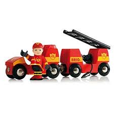 Amazon Com Brio Fire Engine Train Set Toys Games Fire Engine Brio Toys Toy Train