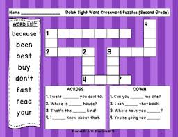 Math crossword puzzles that students will love! Sight Words Crossword Puzzle Worksheets Teaching Resources Tpt