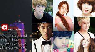 20 Idols You D Never Have Guessed Were The Same Age Idol Guess Age