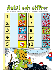 Siffror Bamse Se Bamse Preschool Math Math For Kids Och Educational Activities For Kids