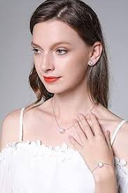 Buy Thaya 925 Sterling Silver Aurora Crystal Necklace Gemstone Pendant  Necklace Northern Lights Blue Crystal Jewelry Gifts for Women Girlfriend  22"-2" Light Color at Amazon.in