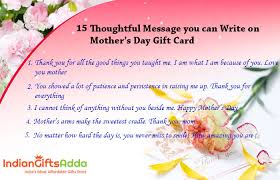 Create a homemade letter or mother's day card. 15 Thoughtful Message You Can Write On Mother S Day Gift Card Indiangiftsadda Com Blog
