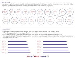 bands ring sizing chart genuine ring size finder chart