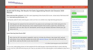 Access Sattakingsatta In Black Satta King 786 Results Hot Satta Upgameking Results Gali Desawar 2020 Records Now a days black satta king is very popular in all states of india and satta king 786 is a game and satta kings are some peoples who run this game. accessify