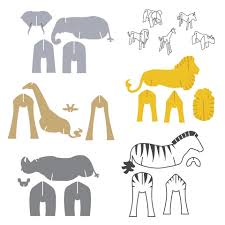 Zoo Animal Set 3 D Cardboard Animals Animal Cutouts Zoo Animals