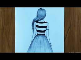 How to draw kids in motion and in action by means of solid figures How To Draw A Girl From Behind For Beginners Youtube