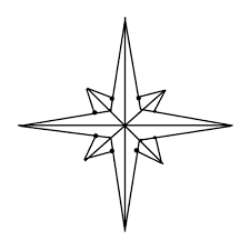 Adjust your compass for 1 radius, and lightly draw a third circle in the center. Compass Rose Easy To Draw Novocom Top