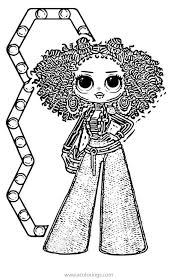 Kolorowanki do wydruku przedstawiające sympatyczne laleczki lol surprise. Lol Omg Dolls Coloring Pages Royal Bee Xcolorings Com