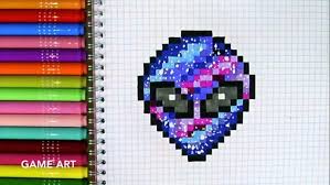 Dibujos en pixeles dibujos pixelados dibujos kawaii dibujo geométrico manos dibujo dibujar arte cuadricula para dibujar dibujos en cuadricula dibujos en cuadros. Pixel Art Hecho A Mano Como Dibujar Un Extraterrestre En Pixel Art Social Useful Stuff Handy Tips