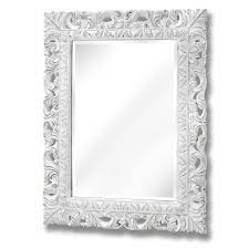 Vintage mcm turner ornate oval white wall mirror ~hollywood regency made in usa. Antique White Ornate Leaf Wall Mirror Pitre Online