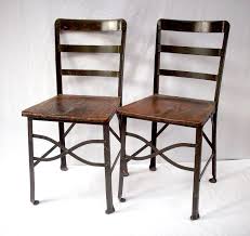 Reserved For Brian S A L E Vintage Industrial Steel And Etsy Wood Chair Steel Stool Chair