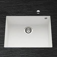 Evier Sous Plan Granit Blanc Luisina Quadrille 1 Bac 580x440