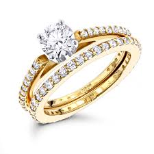 Design your own engagement ring at zales! 14k Gold Round Diamond Designer Engagement Ring Set With Band 1 19ct