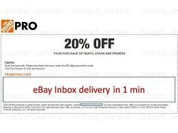 One1x Home Depot Coupon 20 Off Paint Stain Instoreonly Lnstantfastsent 1min Home Depot In 2020 Home Depot Coupons Home Depot Coding