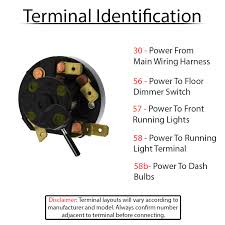A 6 terminal ignition switch will not work in place of a 5 terminal switch. Wiring For Vw Headlight Switches And Relays