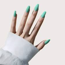 Acrylic nails ~ mint, charcoal and black. Amazon Com Poliphili 24pcs Matte Medium Long Coffin Pure Color Removable Wear False Nails Press On Full Coverage Acrylic Fake Nails Tips Mint Green Beauty