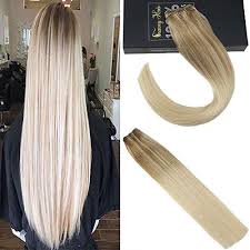 Tape in 18 inch human hair extensions. Buy Sunny Salon Quqlity 8a Grade Weft Hair Extensions Human Hair Weft Full Head Ombre Medium Human Hair Wefts Human Hair Extensions Blonde Hair With Highlights
