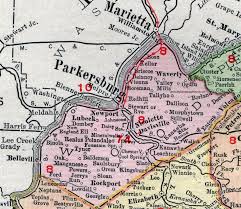 Wood County West Virginia 1911 Map By Rand Mcnally Parkersburg Vienna Williamstown Nicolette Davisville Newport L Wood County Parkersburg West Virginia